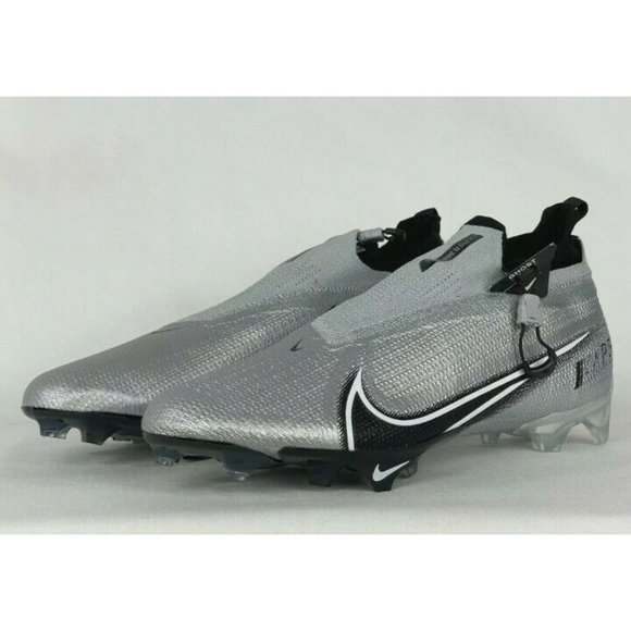 Sz16 / Nike Men\'s /  Platinum Grey Vapor Edge Elite 360 Flyknit Football Cleat main image 11